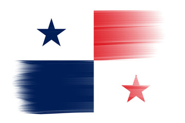 panama flag brush stroke template transparent