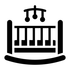 baby crib Solid icon