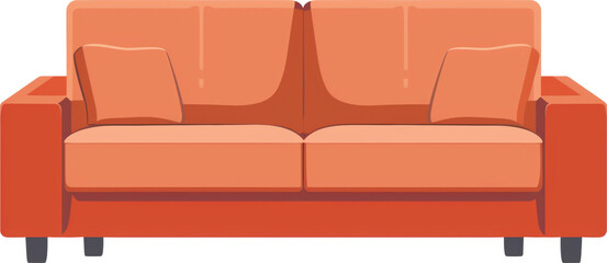 Couch sofa cartoon isolated.