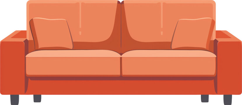 Couch Sofa Cartoon Isolated.