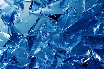 Shattered Azure: Abstract Fragments of Glassy Intrigue