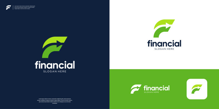 Financial arrow logo design inspiration.