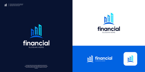 Accounting financial logo design inspiration.