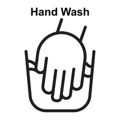 Handwashing Single stroke icon editable and scalable