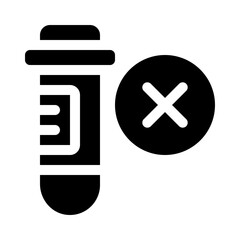 Obraz premium test tube glyph icon