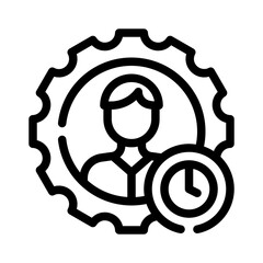 worker line icon