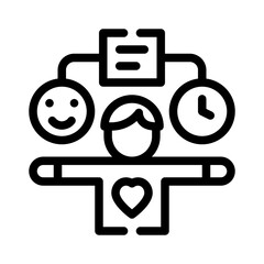 work life balance line icon