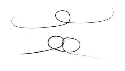 Hand drawn collection of curly swishes, swashes, swoops. Calligraphy swirl. Quotes icons. Highlight text elements.eps10.