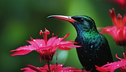 Obraz premium Vibrant Contrast: The Story of a Bird’s Colors