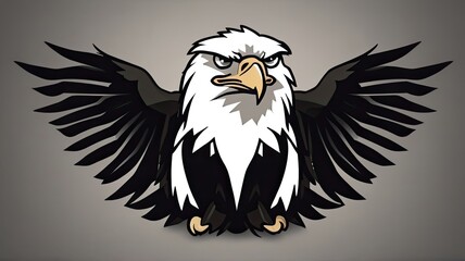 illustration of a american eagle head american bald eagle logo	