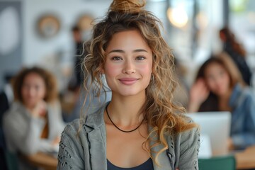 Engaged Creative Team Working in a Café Setting. Attentive young team works together on a project in a café, highlighting the collaborative nature of modern entrepreneurial ventures.