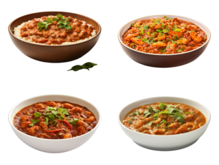 Collection of Crawfish Etouffee isolated on transparent png background. Generative ai