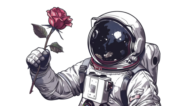 PNG Image of Flaying Astronaut 