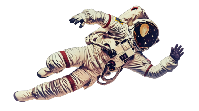 PNG Image of Flaying Astronaut 