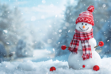 snow man , winter theme banner