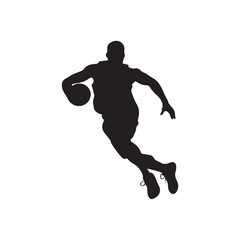 Basketball player sports icon man vector game design.
