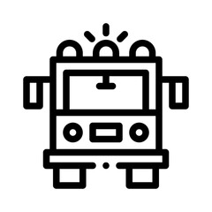 Obraz premium fire truck line icon