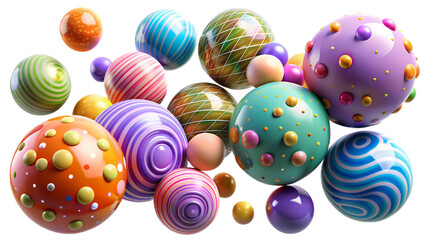 Obraz premium 3d abstract balls in vibrant colors, perfect for creative design, digital art, and background decoration
