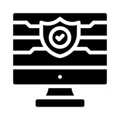 cyber security glyph icon