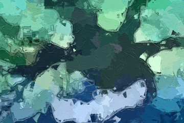 Oil painting and various flowers, leaves, chrysanthemums, birds, beautiful wedding illustrations