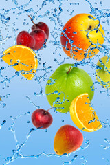 Fruits And Water AI Generated