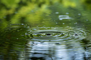 The rhythmic patterns of ripples in a tranquil rock pool, with the gentle movement of water creating a mesmerizing minimalist composition that invites contemplation.
