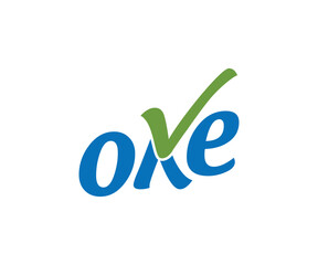 Oke with checklist logo icon design template