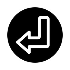 left arrow glyph icon