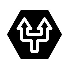 t junction glyph icon