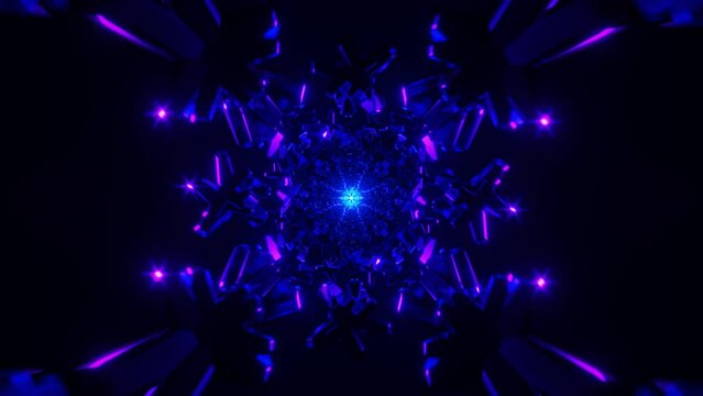 Neon-lit multicolor waves in a VJ loop