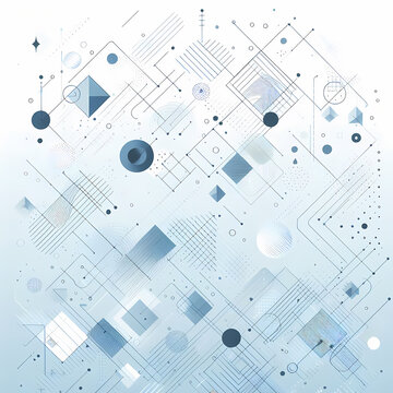 Abstract background with small geometric shapes and gradient