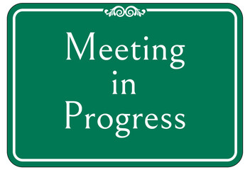 Hospital way finding sign meeting in progress