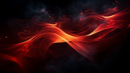 Dynamic red energy streams on a black background, low angle view, motion blur effect , hyper realistic