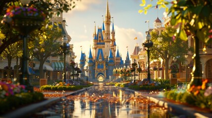 Obraz premium My imagination runs wild as I take in the sight of the magical castle its very presence stirring up a sense of anticipation and adventure within me..