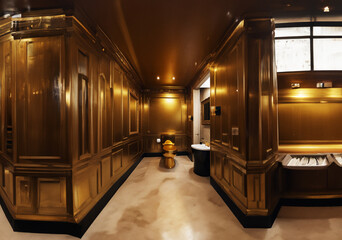 A restroom fit for kings, plated in gold.
