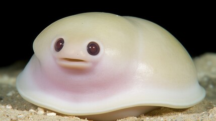 Fototapeta premium Cute sea creature with big eyes