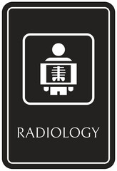 Hospital way finding sign radiology