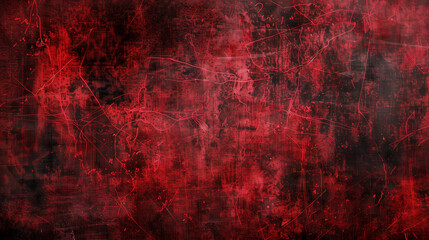 Fototapeta premium old red christmas background, vintage grunge dirty texture, distressed weathered worn surface, dark black red paper, horror theme