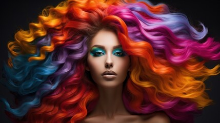 Vibrant Curly Hair Portrait
