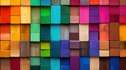 Vibrant Wooden Blocks Texture