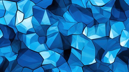 Abstract Geometric Blue Shapes
