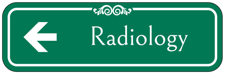 Hospital way finding sign radiology