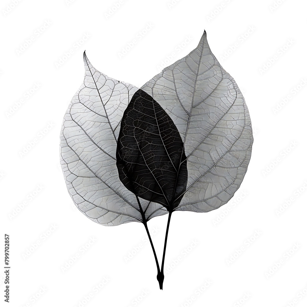 Poster clean and simple design of tree leaves on a isolated background