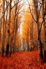 Fototapeta premium Autumn forest path