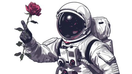 PNG Image of Flaying Astronaut 