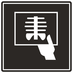 Hospital way finding sign radiology