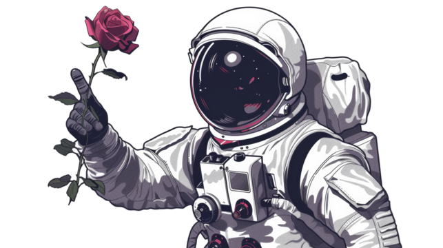 PNG Image of Flaying Astronaut 
