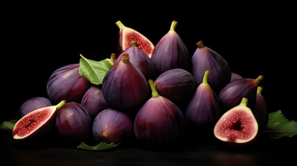 figs on a black background