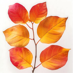 close - up of vibrant tree leaves on isolated background