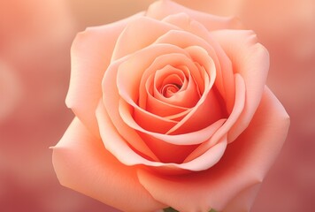 Delicate peach rose bloom